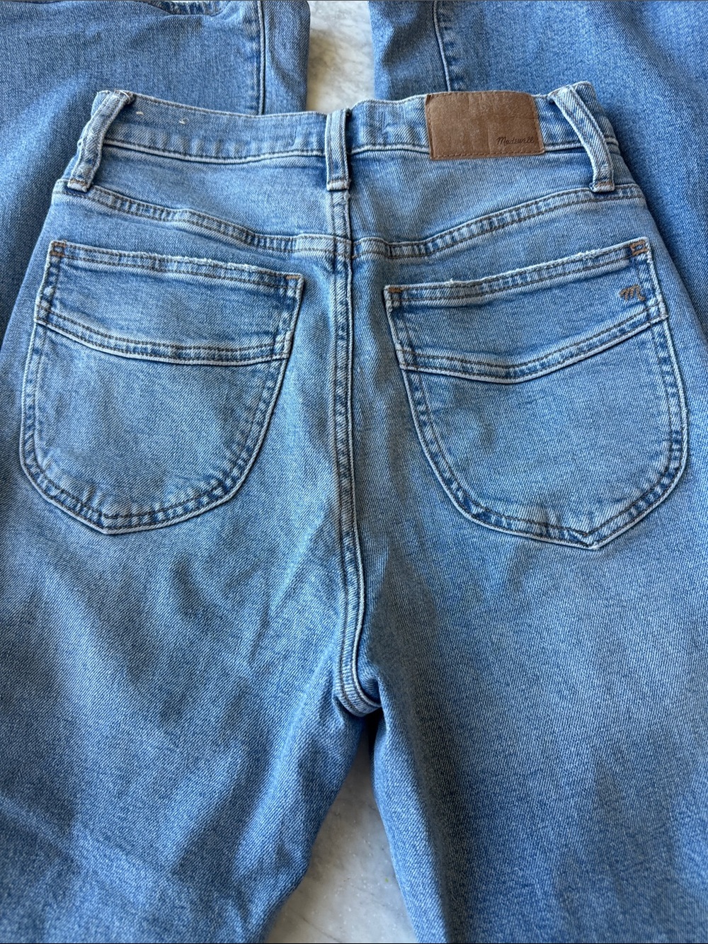 Madewell Vintage-Inspired Wide Leg Jeans in Medium Blue high rise flair - Picture 5 of 5